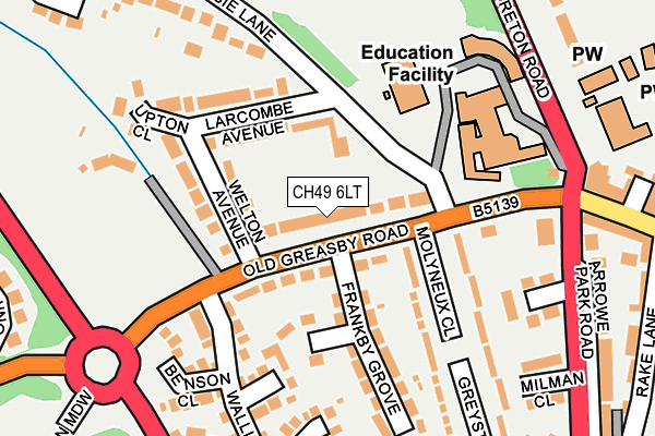 CH49 6LT map - OS OpenMap – Local (Ordnance Survey)