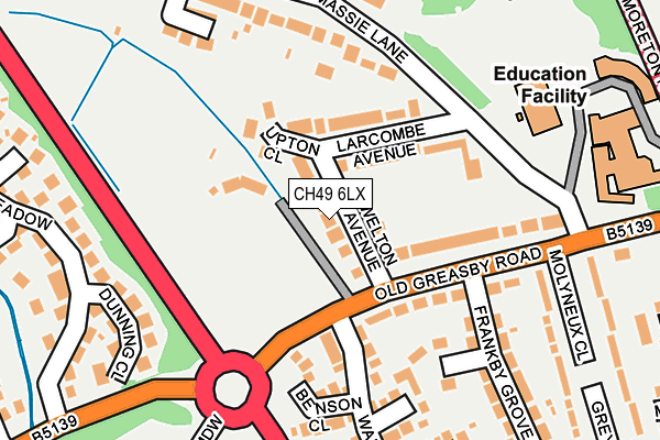 CH49 6LX map - OS OpenMap – Local (Ordnance Survey)