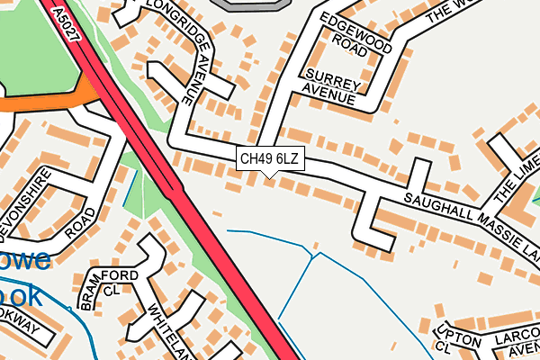 CH49 6LZ map - OS OpenMap – Local (Ordnance Survey)