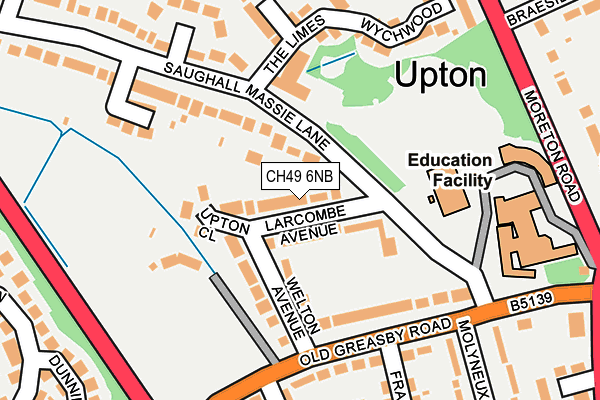 CH49 6NB map - OS OpenMap – Local (Ordnance Survey)