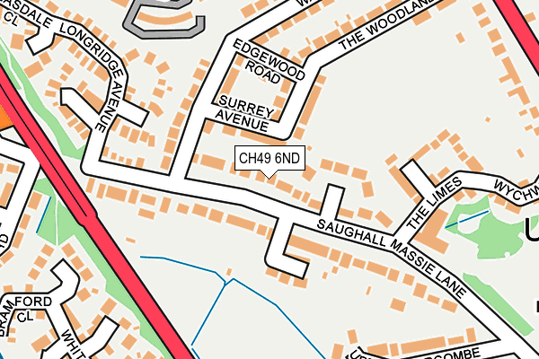 CH49 6ND map - OS OpenMap – Local (Ordnance Survey)