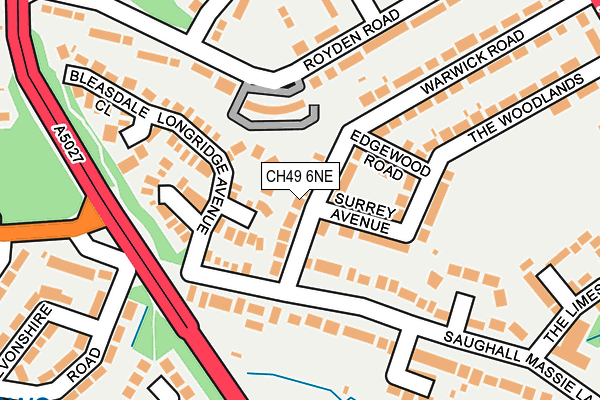 CH49 6NE map - OS OpenMap – Local (Ordnance Survey)