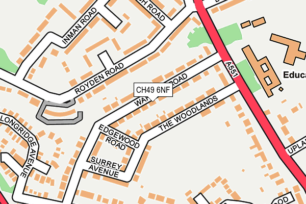 CH49 6NF map - OS OpenMap – Local (Ordnance Survey)