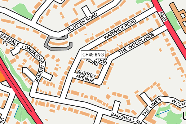 CH49 6NG map - OS OpenMap – Local (Ordnance Survey)