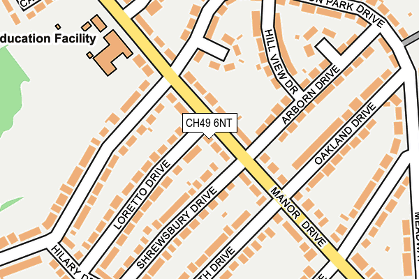 CH49 6NT map - OS OpenMap – Local (Ordnance Survey)