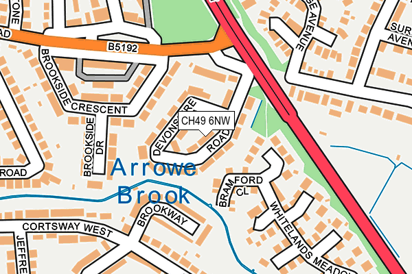 CH49 6NW map - OS OpenMap – Local (Ordnance Survey)