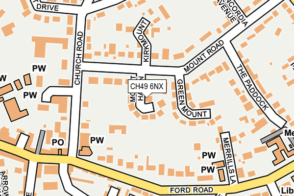 CH49 6NX map - OS OpenMap – Local (Ordnance Survey)