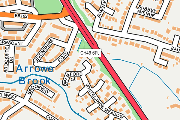 CH49 6PJ map - OS OpenMap – Local (Ordnance Survey)