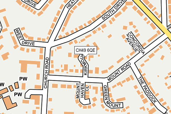 CH49 6QE map - OS OpenMap – Local (Ordnance Survey)