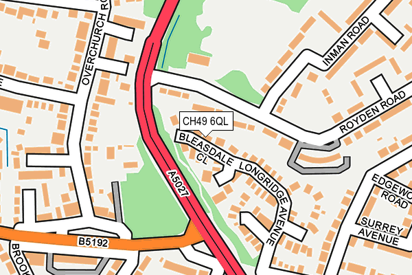 CH49 6QL map - OS OpenMap – Local (Ordnance Survey)