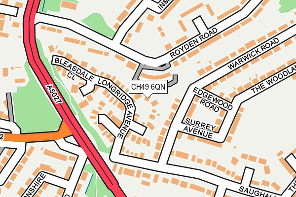 CH49 6QN map - OS OpenMap – Local (Ordnance Survey)