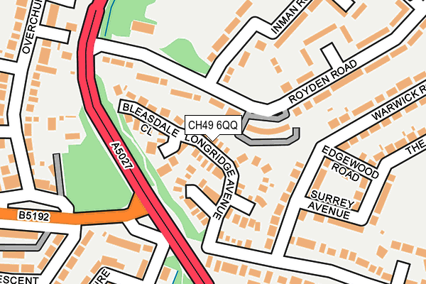 CH49 6QQ map - OS OpenMap – Local (Ordnance Survey)