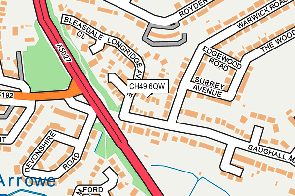 CH49 6QW map - OS OpenMap – Local (Ordnance Survey)