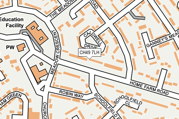 CH49 7LH map - OS OpenMap – Local (Ordnance Survey)