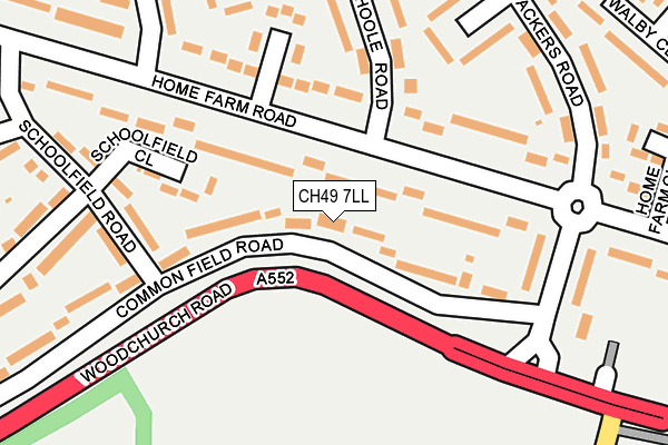 CH49 7LL map - OS OpenMap – Local (Ordnance Survey)