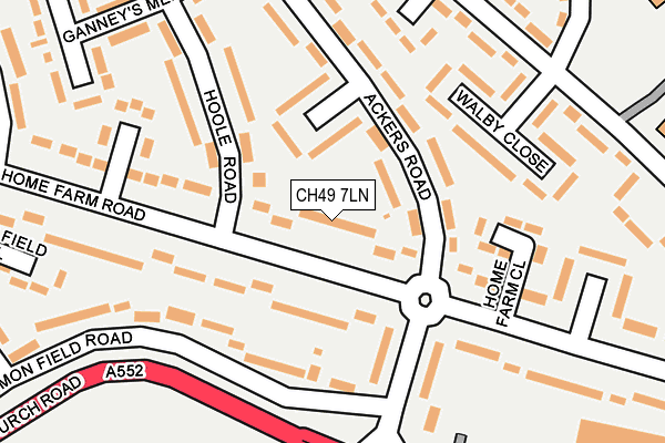 CH49 7LN map - OS OpenMap – Local (Ordnance Survey)