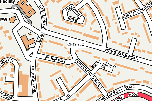 CH49 7LQ map - OS OpenMap – Local (Ordnance Survey)