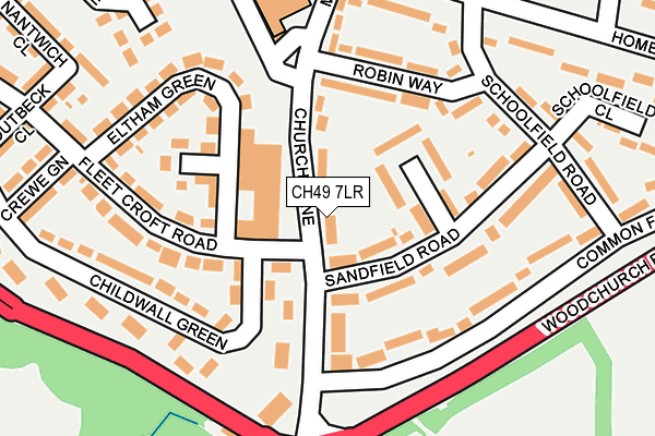 CH49 7LR map - OS OpenMap – Local (Ordnance Survey)