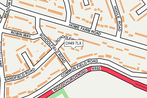 CH49 7LX map - OS OpenMap – Local (Ordnance Survey)