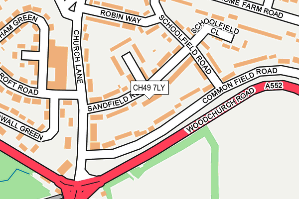 CH49 7LY map - OS OpenMap – Local (Ordnance Survey)