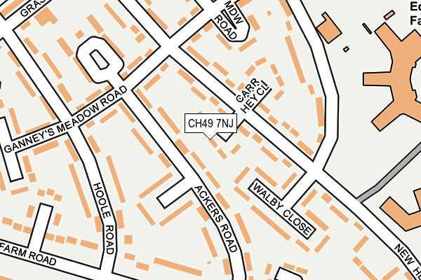 CH49 7NJ map - OS OpenMap – Local (Ordnance Survey)