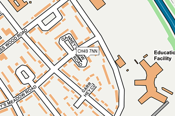 CH49 7NN map - OS OpenMap – Local (Ordnance Survey)