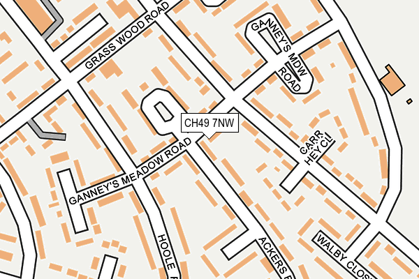 CH49 7NW map - OS OpenMap – Local (Ordnance Survey)