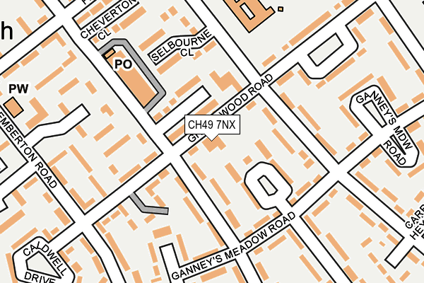 CH49 7NX map - OS OpenMap – Local (Ordnance Survey)