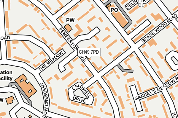 CH49 7PD map - OS OpenMap – Local (Ordnance Survey)