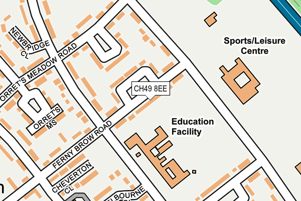 CH49 8EE map - OS OpenMap – Local (Ordnance Survey)