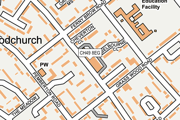 CH49 8EG map - OS OpenMap – Local (Ordnance Survey)
