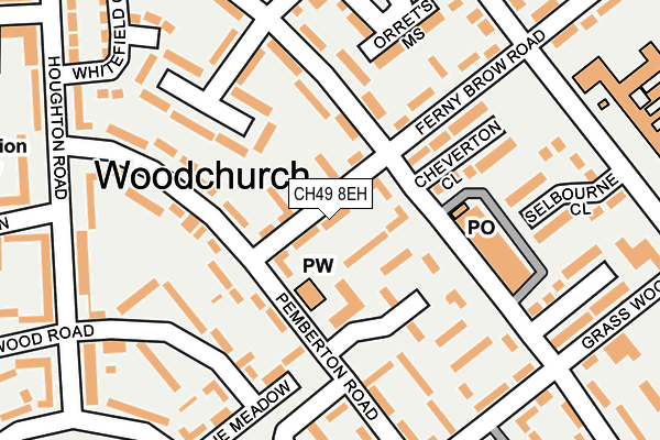 CH49 8EH map - OS OpenMap – Local (Ordnance Survey)