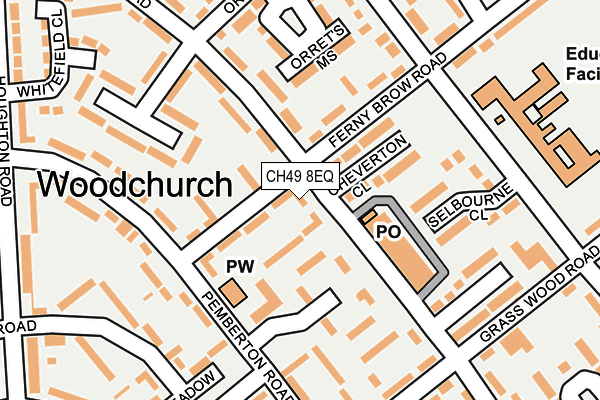 CH49 8EQ map - OS OpenMap – Local (Ordnance Survey)