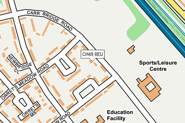 CH49 8EU map - OS OpenMap – Local (Ordnance Survey)