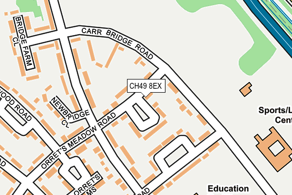 CH49 8EX map - OS OpenMap – Local (Ordnance Survey)