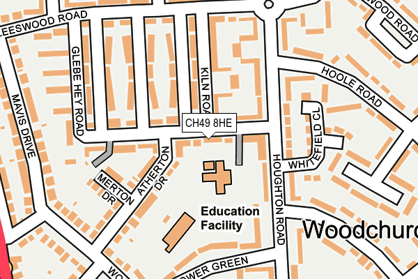 CH49 8HE map - OS OpenMap – Local (Ordnance Survey)