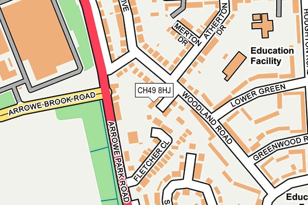 CH49 8HJ map - OS OpenMap – Local (Ordnance Survey)