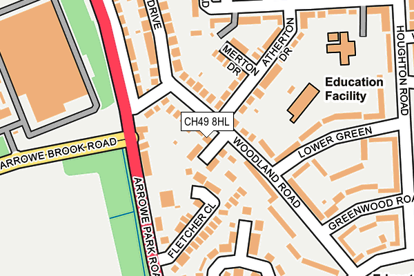 CH49 8HL map - OS OpenMap – Local (Ordnance Survey)