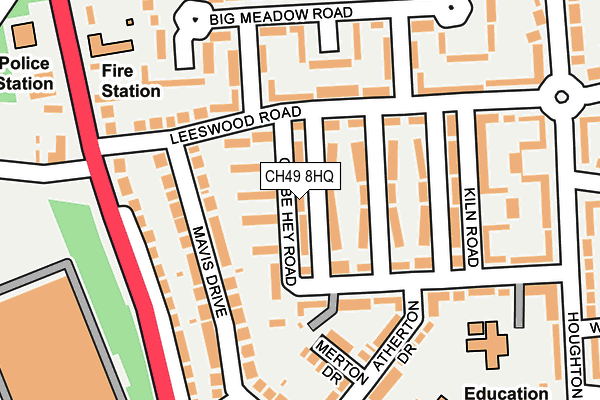 CH49 8HQ map - OS OpenMap – Local (Ordnance Survey)