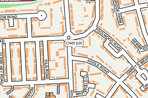 CH49 8JH map - OS OpenMap – Local (Ordnance Survey)