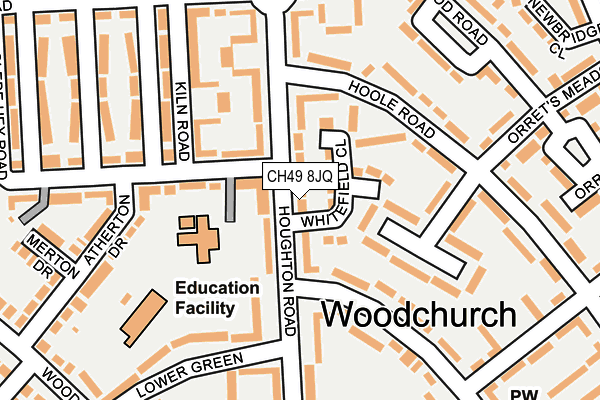 CH49 8JQ map - OS OpenMap – Local (Ordnance Survey)