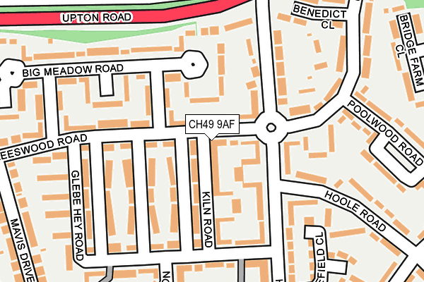 CH49 9AF map - OS OpenMap – Local (Ordnance Survey)