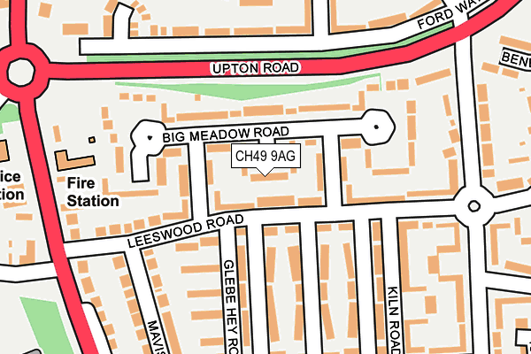 CH49 9AG map - OS OpenMap – Local (Ordnance Survey)