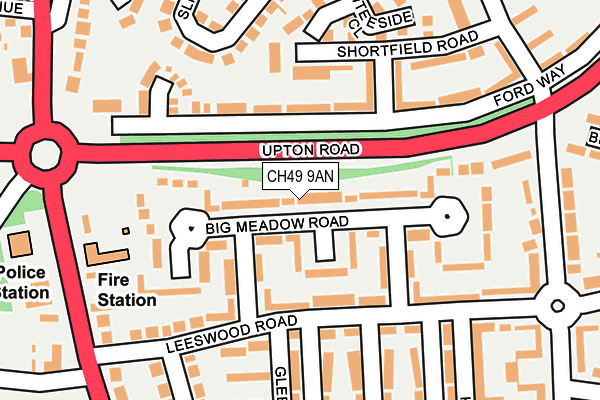 CH49 9AN map - OS OpenMap – Local (Ordnance Survey)