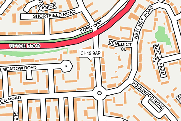 CH49 9AP map - OS OpenMap – Local (Ordnance Survey)