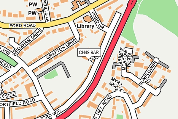 CH49 9AR map - OS OpenMap – Local (Ordnance Survey)
