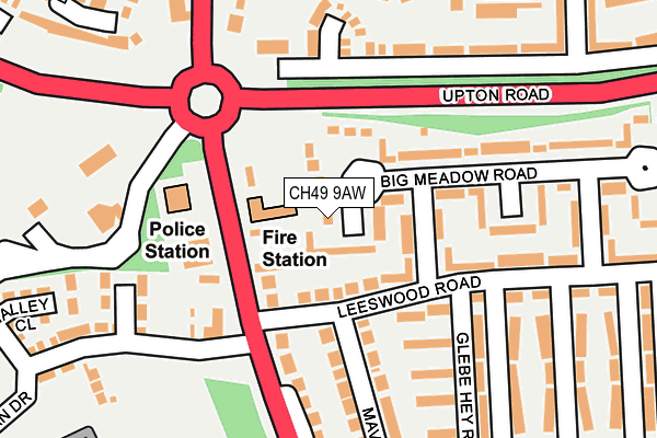 CH49 9AW map - OS OpenMap – Local (Ordnance Survey)