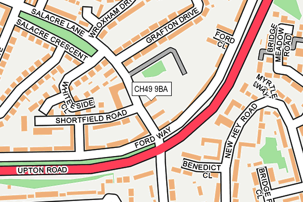 CH49 9BA map - OS OpenMap – Local (Ordnance Survey)