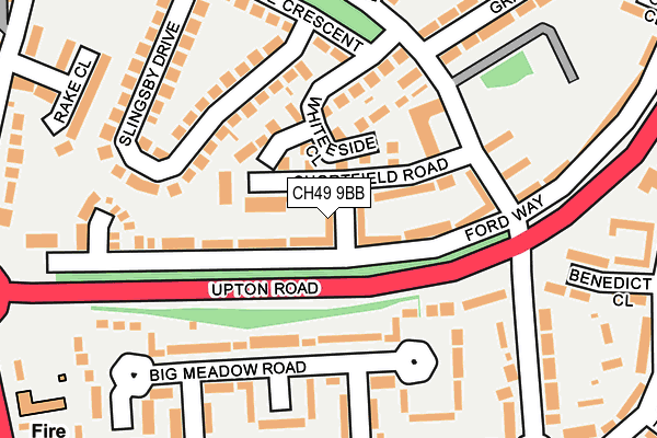 CH49 9BB map - OS OpenMap – Local (Ordnance Survey)