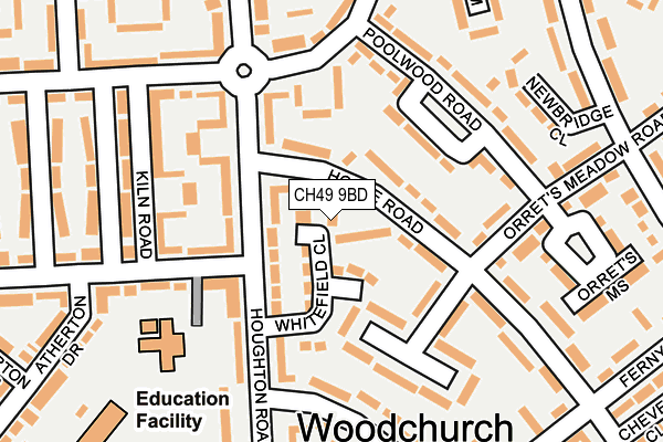 CH49 9BD map - OS OpenMap – Local (Ordnance Survey)